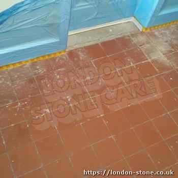 quarry tiles in London that have dull patches
