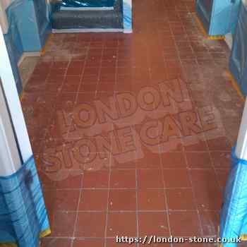 quarry tiles in London that have dull patches