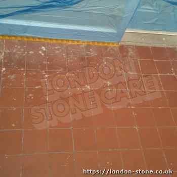 quarry tiles in London that have dull patches