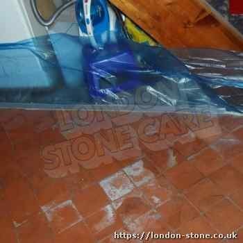 London quarry tile floors that have ugly saler residues
