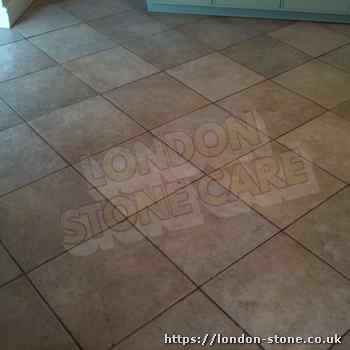 Example of Ceramic Tiles Floor Cleaning around Eel Pie Island