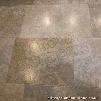 Example demonstrating Limestone Floor Cleaning in St Pancras