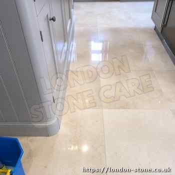 Example demonstrating Limestone Tile Cleaning throughout Fitzrovia