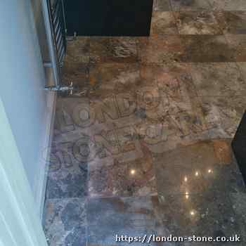 Example of Marble Floor Polishing serving Newington