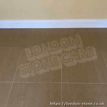 Example demonstrating Porcelain Tiles Floor Restoration servicing Arnos Grove