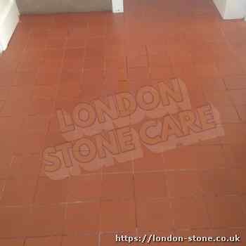 Example of Quarry Tiles Floor Polishing servicing The Hyde