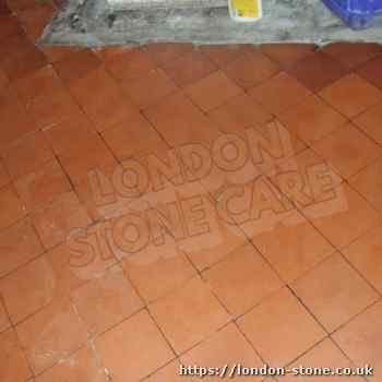 Example showing Quarry Tiles Floor Restoration around Pimlico