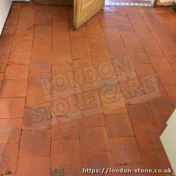 Example demonstrating Quarry Tiles Floor Restoration throughout Nine Elms