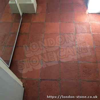 Picture demonstrating Quarry Tiles Floor Polishing around Shenley