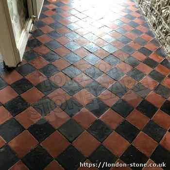 Picture showing Quarry Tiles Floor Restoration around St James