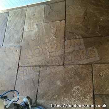 Example demonstrating Sandstone Floor Polishing around Knightsbridge