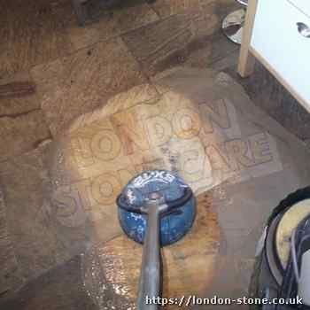 London Sandstone Floor Rinsing