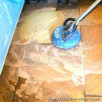 London Sandstone Floor Rinsing