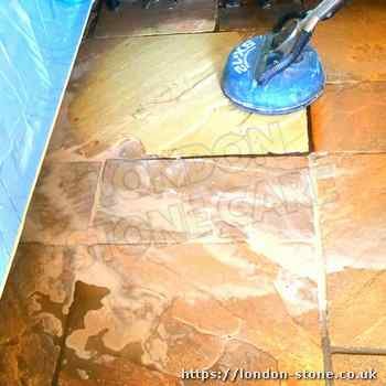 London Sandstone Floor Rinsing