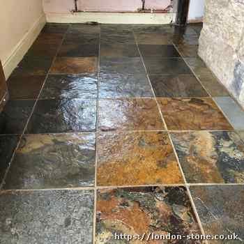 Picture demonstrating Slate Tile Cleaning throughout Regents Park