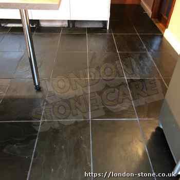 Example showing Slate Floor Restoration around Sydenham Hill