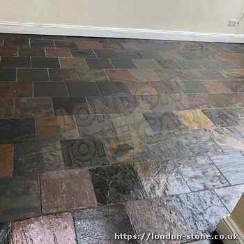 Example of Slate Floor Polishing throughout Holloway