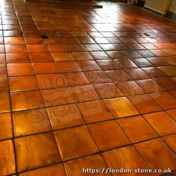 Picture demonstrating Terracotta Cleaning in Hampton Court