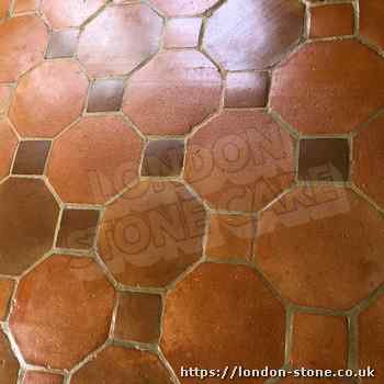 Example showing Terracotta Tile Cleaning around Fulwell