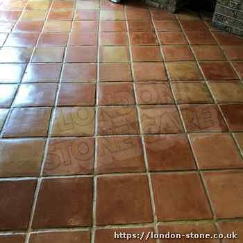 modern way of cleaning terracotta in London