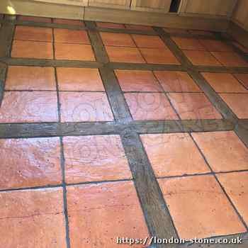 Example showing Terracotta Floor Restoration around Walworth