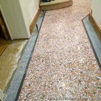 Example displaying Terrazzo Tile Restoration around Frognal