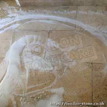 Example of Travertine Tile Polishing servicing Church End