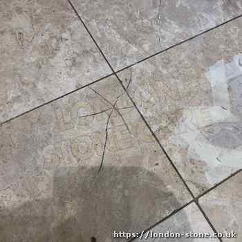 Example showing Travertine Tile Polishing in Petersham