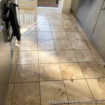 Example of Travertine Floor Polishing servicing Petersham