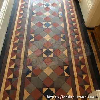 Example of Minton Victorian Clay Tiles Cleaning in Summerstown