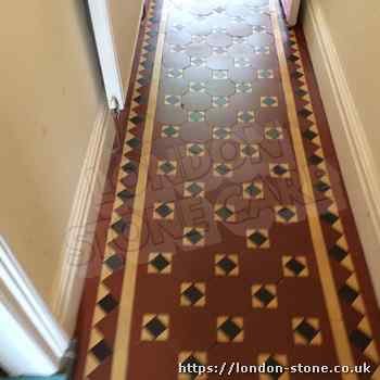 Image of Minton Victorian Clay Tiles Floor Polishing throughout Ham