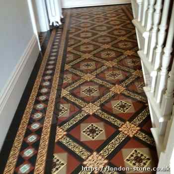 Image displaying Minton Victorian Clay Tiles Floor Polishing throughout Kensington