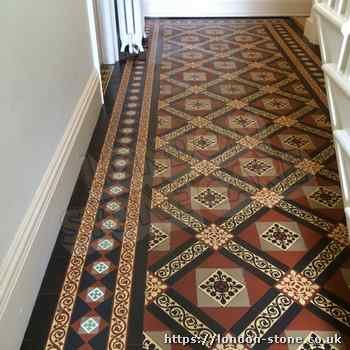 Example displaying Minton Victorian Clay Tiles Cleaning throughout Knights Hill