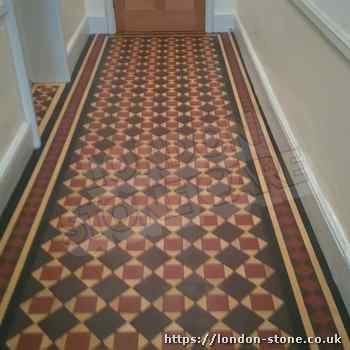 Example demonstrating Minton Victorian Clay Tiles Tile Polishing in Walworth