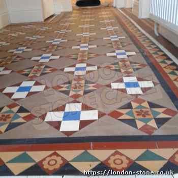 Picture showing Minton Victorian Clay Tiles Tile Restoration servicing West Hampstead