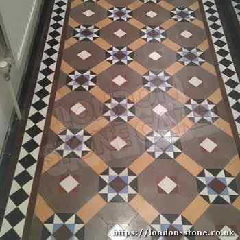 Image displaying Minton Victorian Clay Tiles Floor Restoration servicing Brunswick Park