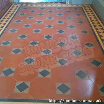 Image showing Minton Victorian Clay Tiles Cleaning throughout Rowley Green