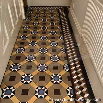 Picture demonstrating Minton Victorian Clay Tiles Floor Cleaning throughout Roehampton