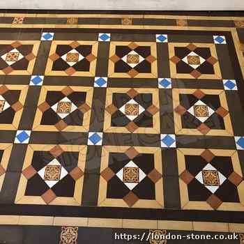 Image demonstrating Minton Victorian Clay Tiles Tile Cleaning in Covent Garden