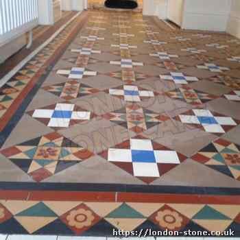 Image of Minton Victorian Clay Tiles Cleaning in Peckham