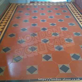 Example of Minton Victorian Clay Tiles Cleaning servicing Eel Pie Island