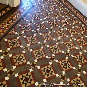 Image demonstrating Minton Victorian Clay Tiles Floor Restoration servicing Gospel Oak