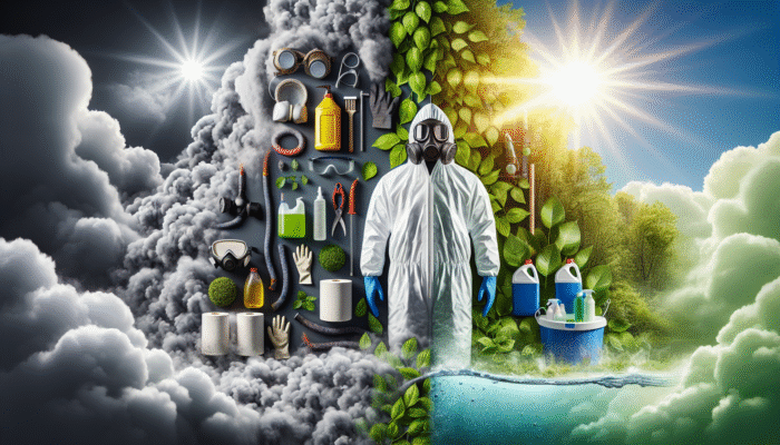 Chemical grout cleaners with harsh fumes and gear versus eco-friendly natural cleaners.